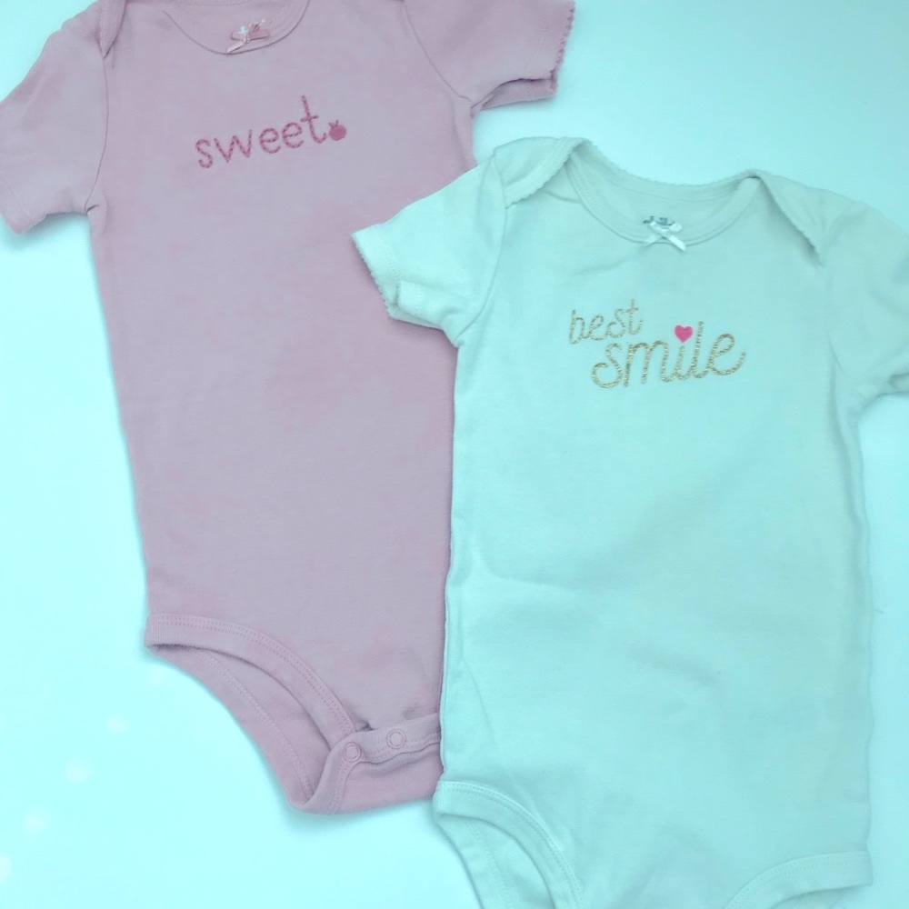 2 short sleeve onesies 24 months